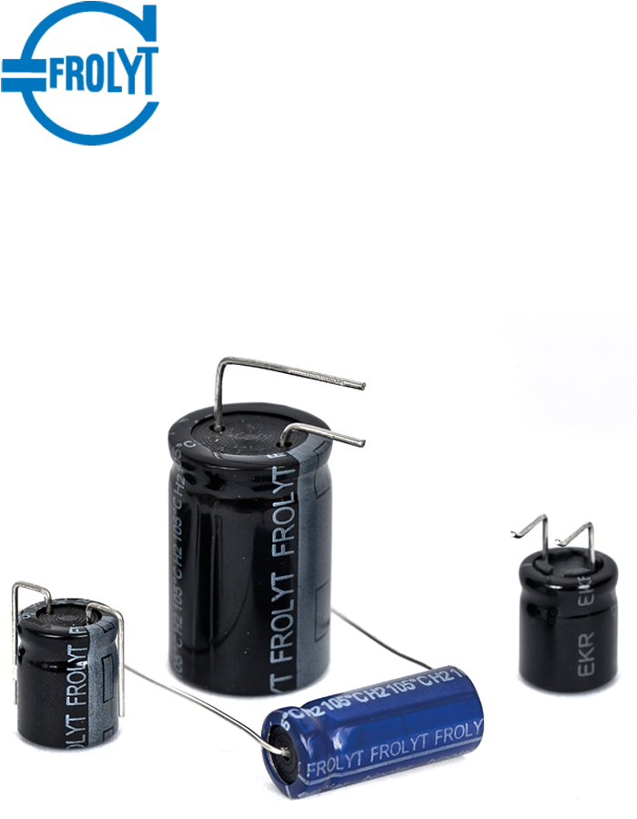  FROLYT - kondensatory elektrolityczne - Kondensatory elektrolityczne THT przystosowane do montażu techniką 